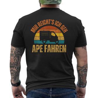 Mir Reicht's Ich Geh Ape Fahren Cult Tricycleespacar 50 T-Shirt mit Rückendruck - Geschenkecke