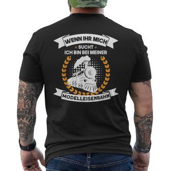 Model Railway Bin Bei Mein Modellahn Bin Bei Mein T-Shirt mit Rückendruck - Geschenkecke