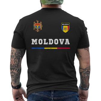 Moldova Sports Football Flag Football T-Shirt mit Rückendruck - Geschenkecke