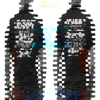 Mommy Of The Boss Birthday Boy Baby Decor Family Matching Men's T-shirt Back Print - Thegiftio UK