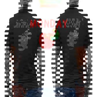 Monday Hungry Caterpillars Days Fruits Lover Always Hungry Men's T-shirt Back Print - Thegiftio UK