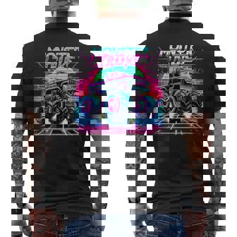 Monster Truck Birthday Party Monster Trucks Men's T-shirt Back Print - Monsterry