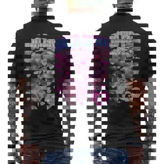 Moo Deng I Love You Cochon Rebondissant En Thaïlandais Mignon Bébé Hippopotame Meme T-shirt imprimé au dos - Cadeauxyz