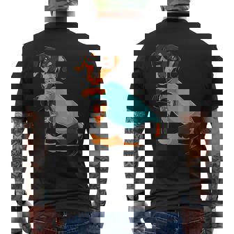 Mother's Day Gift Funny Dog Mom Dachshund i Love Mom Tattoo Men's Back Print T-Shirt - Monsterry