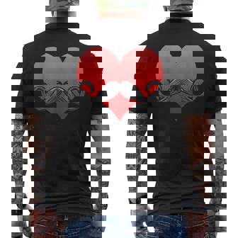 Moustache Humoristique Pour Homme Avec Cœur Et Moustache T-shirt imprimé au dos - Cadeauxyz