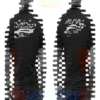 Mr And Mrs Since 1979 Wedding Date Year Celebration Graphic Men's T-shirt Back Print - Monsterry