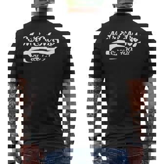 Mr And Mrs Since 1994 Wedding Date Year Celebration Graphic Men's T-shirt Back Print - Monsterry