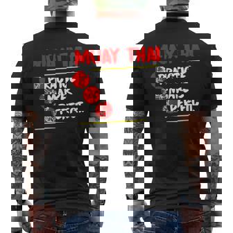 Muay Thai Practice Makes Perfect Fighting Style Men's T-shirt Back Print - Monsterry