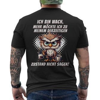 Müde Faul Ich Will Schlafen Pyjamas Morgenmuffel T-Shirt mit Rückendruck - Geschenkecke