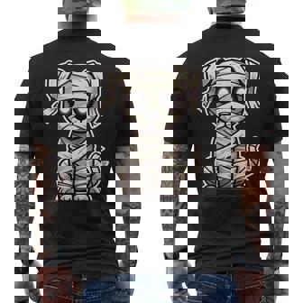 Mummy Dog Halloween Cute & Spooky Pet Costume Men's T-shirt Back Print - Seseable