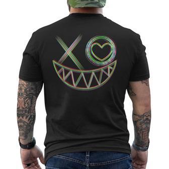 Music Festival Rave Face Electro Techno T-Shirt mit Rückendruck - Geschenkecke