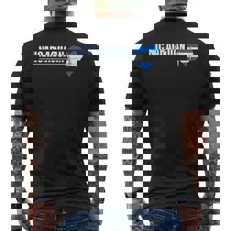 Nicaraguan Culture Family Roots Heartbeat Nicaragua Citizen Men's T-shirt Back Print - Monsterry