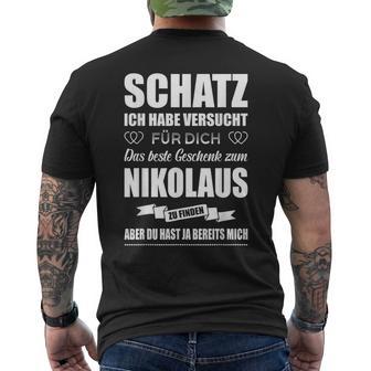 Nikolaus Für Sie Ehefrau Nikolaustag Für Him Ehemann Freund T-Shirt mit Rückendruck - Geschenkecke