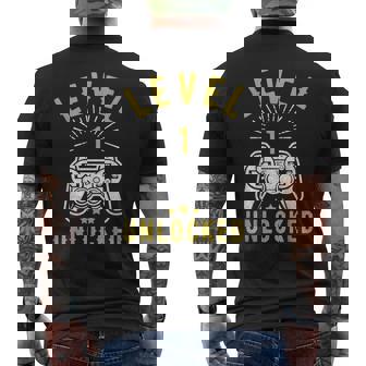 Nivel 1 Desbloqueado Aniversario 1ª Boda Camiseta Hombre Estampado Espalda - Regaloses