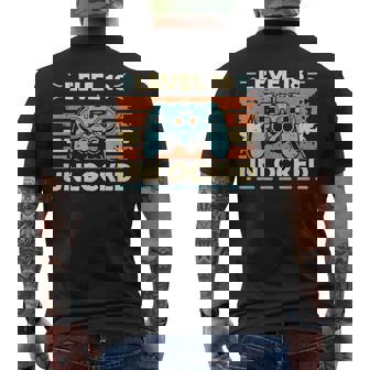 Nivel 18 Desbloqueado 18 Cumpleaños 18 Añosideojuegos Camiseta Hombre Estampado Espalda - Regaloses