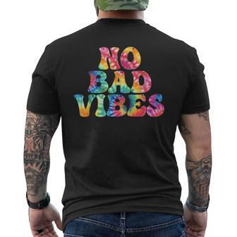 No Bad Vibes Awesome Summer Streetwear Tie Dye Men's T-shirt Back Print - Monsterry