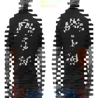 Nom De Bateau Personnalisé Captain Troy T-shirt imprimé au dos - Cadeauxyz