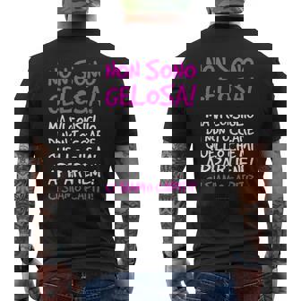 Non Sono Gelosa Donna Frase Divertente T-shirt da uomo con stampa posteriore - Novitaregali