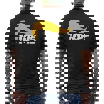 Nope Anti Trump 2020 86 45 Donald Trump Wig Hair Nope Men's T-shirt Back Print - Monsterry