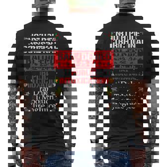 North Pole Correctional Drank Too Much Jingle Juice Men's T-shirt Back Print - Thegiftio