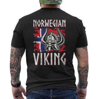 Norwayiking Norway Flag T-Shirt mit Rückendruck - Geschenkecke