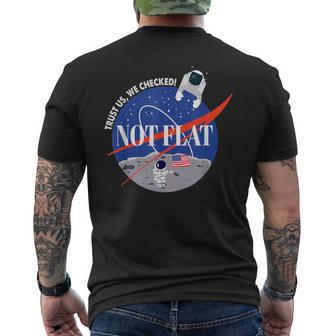 Not Flat We Checked Flat Earth Is Not Flat Debunk Men's T-shirt Back Print - Monsterry
