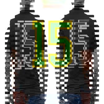 Número 15 Sporterde Amarillo Número 15 Camiseta Hombre Estampado Espalda - Regaloses