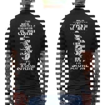 Nunca Subestimes A Un Anciano Con Un Saxofón Camiseta Hombre Estampado Espalda - Regaloses