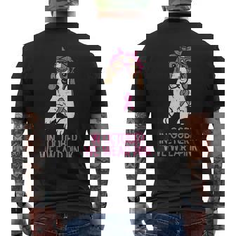 In October We Wear Pink Beagle Dog Breast Cancer Awareness Men's T-shirt Back Print - Monsterry