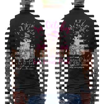 In October We Wear Pink Cute Ghost Breast Cancer Awareness Men's T-shirt Back Print - Monsterry