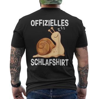 Offizieller Snail Sleep Schlafanzug Snail Late Sleeper T-Shirt mit Rückendruck - Geschenkecke