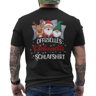 Offizielles Weihnachts Schlaf Lustig Familie Pyjama T-Shirt mit Rückendruck - Geschenkecke