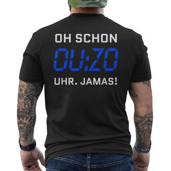 Oh Schon Ouzo Watch Jamas Slogan Alcohol Greek Ouzo T-Shirt mit Rückendruck - Geschenkecke