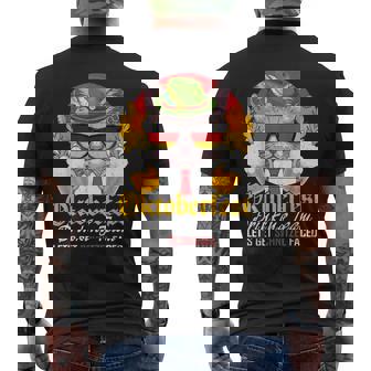Oktoberfest Drinking Team Let's Get Schnitzel Faced Cat Men Men's T-shirt Back Print - Thegiftio UK