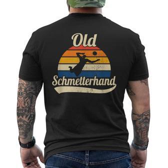 Old Butterhand Retro Beacholleleyball S T-Shirt mit Rückendruck - Geschenkecke