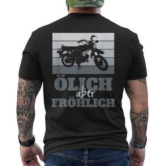 Ölich Aber Fröhlich Simson Ddr Moped Two-Strokeintage T-Shirt mit Rückendruck - Geschenkecke