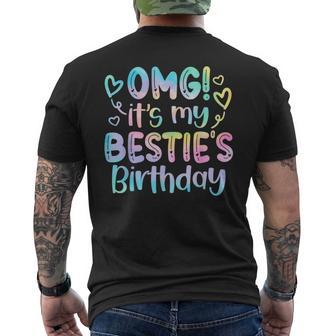 Omg It's My Bestie's Birthday Best Friend Birthday Men's T-shirt Back Print - Thegiftio UK