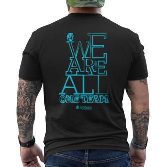 We Are All One Team T-Shirt mit Rückendruck - Seseable