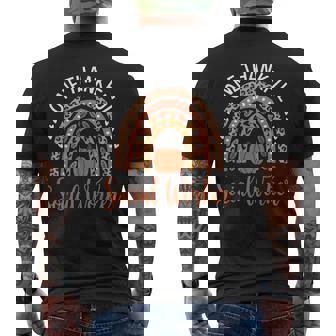 One Thankful School Social Worker Thanksgiving School Worker Men's T-shirt Back Print | Mazezy