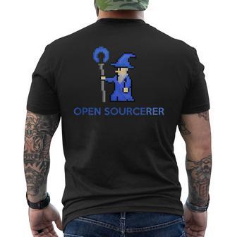 Open Sourcerer Programmer T-Shirt mit Rückendruck - Geschenkecke