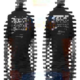 Oslo Norvegiaiaggi T-shirt da uomo con stampa posteriore - Novitaregali