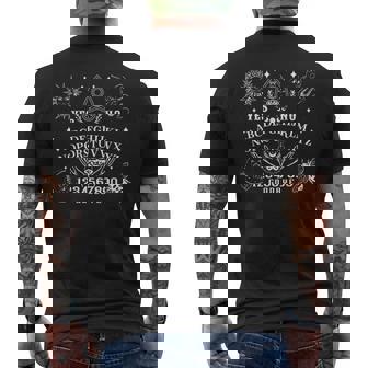 Ouija Board Spirit Board Occult Gothic Halloween Pagan Satan Men's T-shirt Back Print - Monsterry