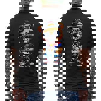 Ours En Peluche Serbe Mignon Avec Drapeau De Serbie T-shirt imprimé au dos - Cadeauxyz