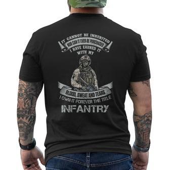 Own Forever The Title Infantry Us Veteran Military Men's T-shirt Back Print - Monsterry DE