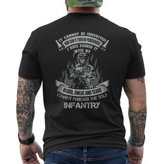 Own Forever The Title Us Army Infantry Veteran Infantryman Men's T-shirt Back Print - Monsterry DE