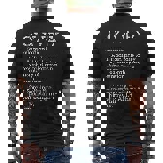 Oyey Diccionario Definición Camiseta Hombre Estampado Espalda - Regaloses