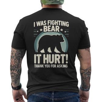 Pain Costume I Had A Confrontation With A Bear Men's Back Print T-Shirt - Monsterry