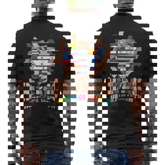 Hispanic Heritage Month Spanish Countries Flag Heart Latin Men's T-shirt Back Print - Monsterry