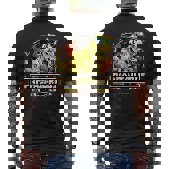 Papa Papasaurus Dad T-Rex Dinosauro Compleanno Corrispondenza T-shirt da uomo con stampa posteriore - Novitaregali