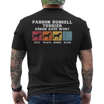 Parson Russell Terrier Hören Aufs Wort T-Shirt mit Rückendruck - Geschenkecke